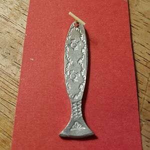 Silver Tone Charm - Fish